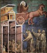 GIOTTO di Bondone Vision of the Flaming Chariot oil on canvas